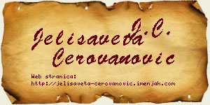 Jelisaveta Cerovanović vizit kartica